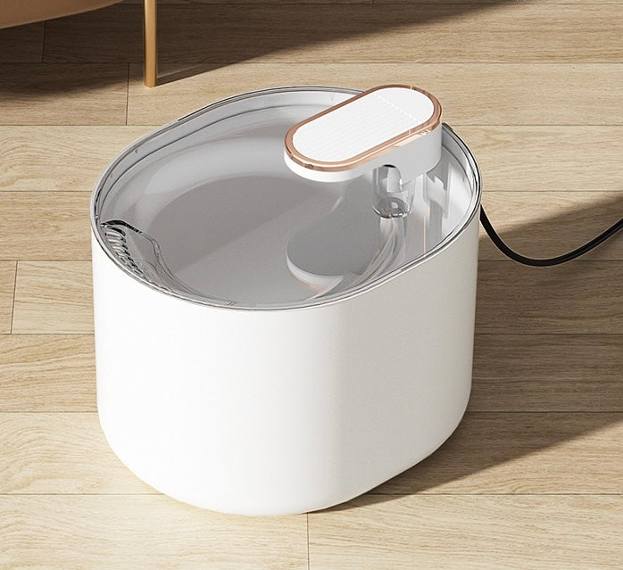 Smart Pet Water Fountain with LED Alert – 3L LED Alerts for water shortage, Ultra-Quiet Pump, Dual Filtration (Carbon+Bubble Cotton), USB Powered