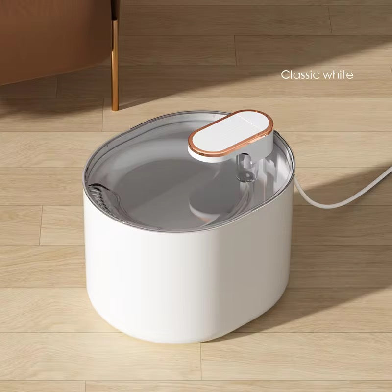 Smart Pet Water Fountain with LED Alert – 3L LED Alerts for water shortage, Ultra-Quiet Pump, Dual Filtration (Carbon+Bubble Cotton), USB Powered
