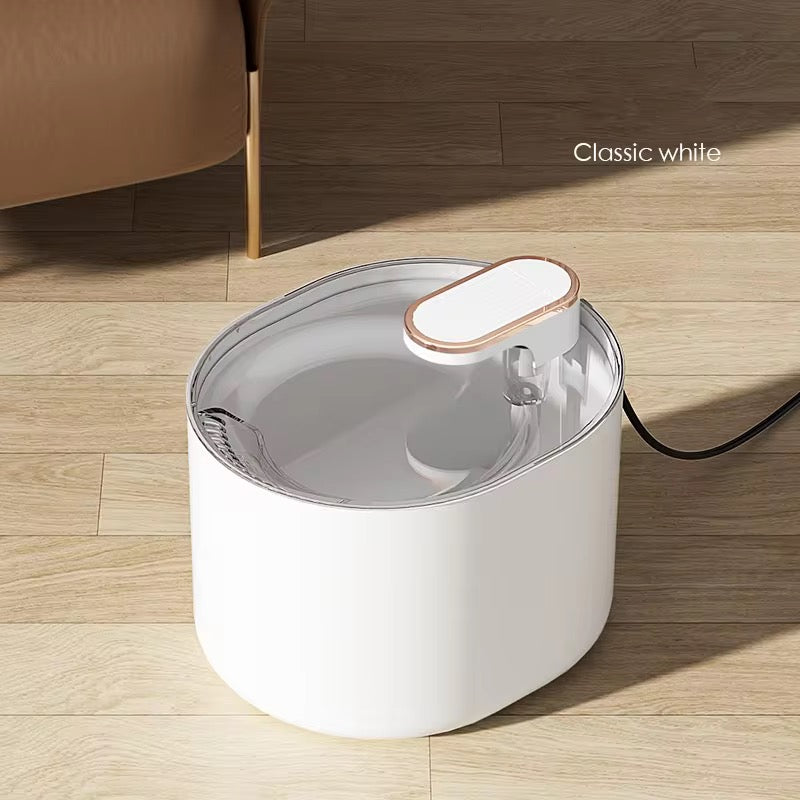 Smart Pet Water Fountain with LED Alert – 3L LED Alerts for water shortage, Ultra-Quiet Pump, Dual Filtration (Carbon+Bubble Cotton), USB Powered