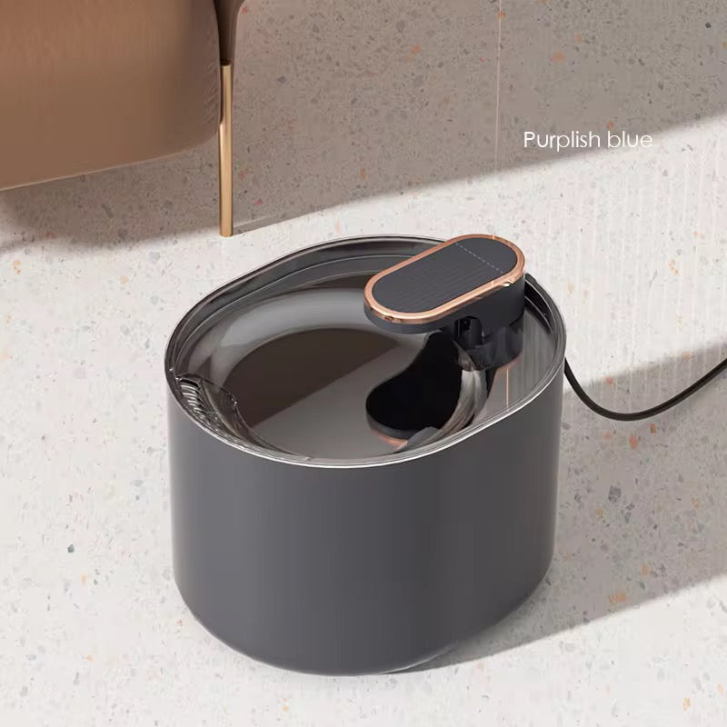 Smart Pet Water Fountain with LED Alert – 3L LED Alerts for water shortage, Ultra-Quiet Pump, Dual Filtration (Carbon+Bubble Cotton), USB Powered